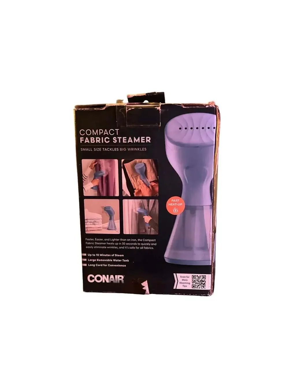 Conair Compact Fabric Steamer with Bonus Bristle Brush